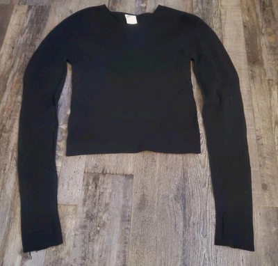 Camisa Fabletics Para Mujer Talla XS Negra Manga Larga Recortada Calce Ajustado Transpirable Foto 1 de 4