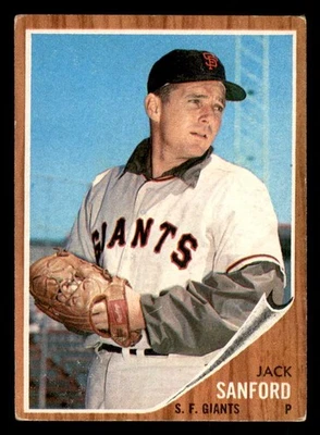 1962 TOPPS #538 JACK SANFORD GIANTS VG-EX 543224 (KYCARDS) - Image 1 of 2