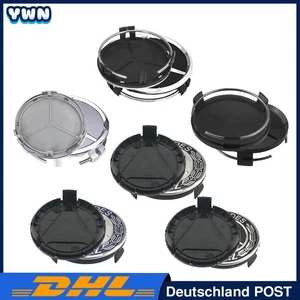 4x 75mm für Mercedes Benz Nabendeckel Radnabenkappen Felgendeckel Radkappen - Bild 1 von 7