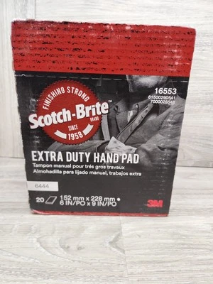 Almofada de mão Scotch-Brite Extra Duty 6444 6 pol x 9 em 16553 20 almofadas por caixa - Imagem 1 de 4