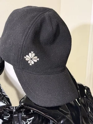 KATE SPADE SPADE FLOWER WOOL BLEND BASEBALL HAT CAP BLACK - Image 1 of 4