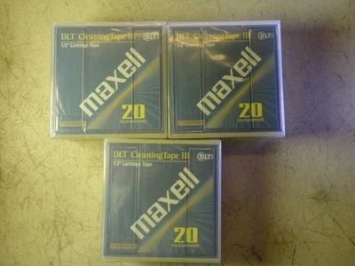 NEW Lot 3 of Maxell DLT Cleaning Tape III for DLT2000, DLT4000, DLT7000, DLT8000 - Image 1 of 3