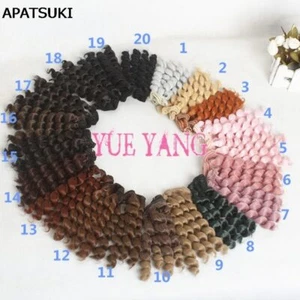 Natural Black Brown Color Hair For Monster Demon Doll Wig For BJD Doll Wigs Hair - Picture 1 of 26