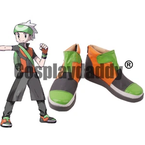Pocket Monsters Emerald Version Trainer Brendan Yuki Cosplay Shoes Boots S008 - Picture 1 of 4
