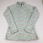 Nike 1/4 Zip Pullover Women Large Fitted Multicolor Geometric Dri Fit Jacket Top
