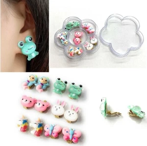 Lindos Pendientes para Niños Tachuelas Juego de Regalo - Con Clip o Poste de Plata 925 - Sirena Unicornio - Imagen 1 de 4