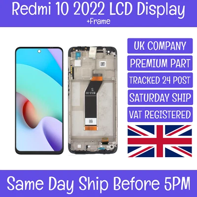 DAVE-TECH Xiaomi Redmi 10 2022 Replacement LCD Screen Display Touch Digitizer + Frame