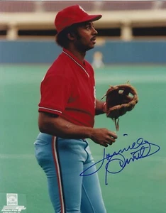 Signed 8x10 LONNIE SMITH St. Louis Cardinals Autographed photo- COA - Picture 1 of 1