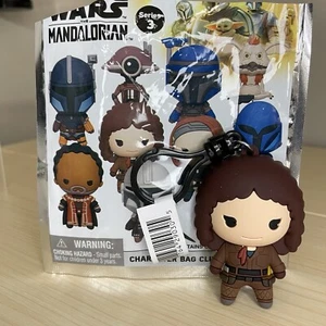 Star Wars Mandalorian Series 3 Character 3D Bag Clip Keychain Peli Motto - Picture 1 of 4