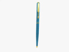 Parker Vintage 1990's Ball Pen--turquoise with gold trim--working