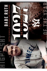2015 Topps Update Highlight of the Year H-61 Babe Ruth
