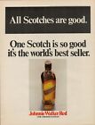 1968 Alcohol Whiskey Johnnie Walker Red 60s Vintage Print Ad Scotch Smooth Bottl
