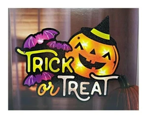 Decoración de ventana de calabaza de truco o trato iluminado de Halloween - 1 pieza - Imagen 1 de 2