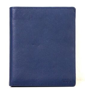 4.75"x5.75" Tumi BLUE GENUINE LEATHER ID CARD BILL HOLDER PASSPORT BIFOLD WALLET