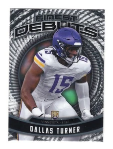 2024 Topps Finest Dallas Turner RC #D-19 Finest Debuts REFRACTOR 🏆 - Bild 1 von 2