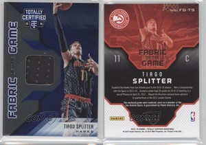 2015-16 Totally Certified Fabric of the Game Materials Blue /99 Tiago Splitter