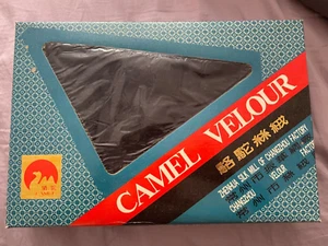 Luxury Black Velour Smooth Soft Fabric 1.75yards - Picture 1 of 5