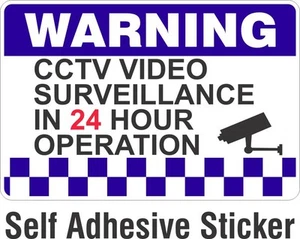 Advertencia CCTV Seguridad Cámara Vigilancia Calcomanía Adhesivo Letrero 100x150mm - Imagen 1 de 2
