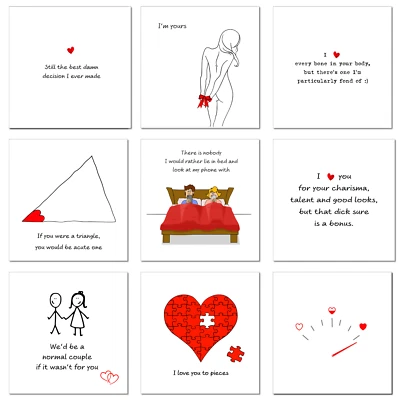 Funny Romantic Valentine Day Card for Boyfriend Husband Him Cute Cheeky Swizzoo - Image 1 of 4