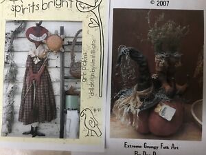 Primitive “Pumpkin with Witch Hat and Boots” or "Grin Pickins" Doll Pattern