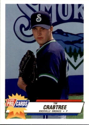 1993 Knoxville Smokies Fleer/ProCards 1243 Tim Crabtree Jackson Michigan MI Card - Image 1 of 2