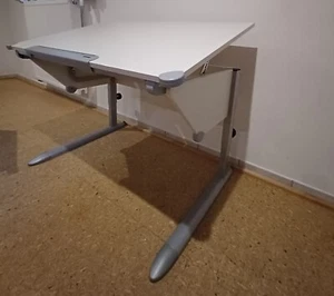 Schreibtisch höhenverstellbar mit Rollcontainer, weiß, Kettler - Bild 1 von 4