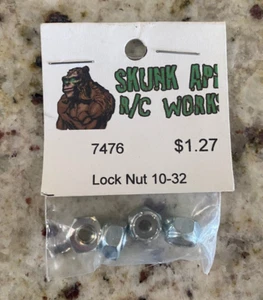 7476 SKUNK APE R/C WORKS LOCK NUT 10-32 QTY 4 SEALED NEW IN PACKAGE - Picture 1 of 2