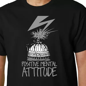 T-shirt Positive Mental Attitude PMA BAD BRAINS QUOTAZIONE GEEK PUNK HARDCORE NYHC - Foto 1 di 2