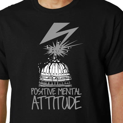 Positive Mental Attitude t-shirt PMA BAD BRAINS QUOTE GEEK PUNK HARDCORE NYHC - Image 1 of 2