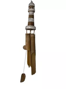 FARO CARILLON A VENTO IN BAMBÙ ARREDAMENTO CASA PATIO - Foto 1 di 2
