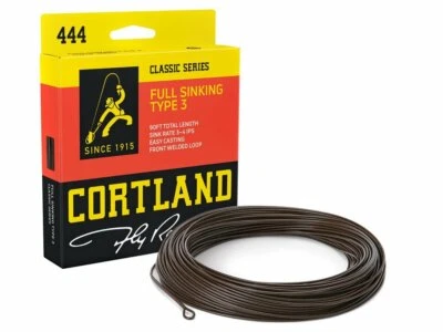 Cortland 444 Full Sinking Type 3 Brown WF5S-WF9S Ligne Fly Line  - Immagine 1 di 2