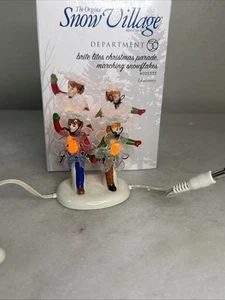 DEPT 56 Snow Village Brite Lites Christmas Parade Marching Snowflakes 2012 - Picture 1 of 10