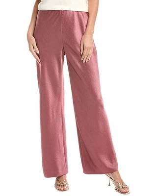 Vince High-Waist Fluid Satin Bias Pant Women's Pink L - Image 1 of 3