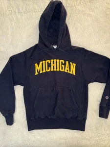 VTG CHAMPION Reverse Weave Michigan Wolverines Hoodie ~ SMALL ~ 82% Cotton - Picture 1 of 8