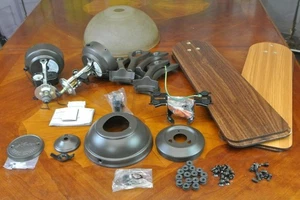 52" HUNTER Ceiling Fan PARTS Blade Arm GLOBE Bowl LIGHT KIT Walnut Oak U PICK - Picture 1 of 4