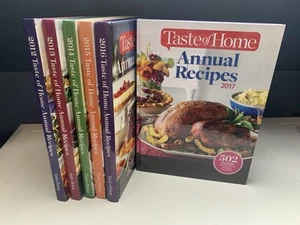 Lot of 6 TASTE OF HOME ANNUAL RECIPES Cookbooks - 2012 2013 2014 2015 2016 2017 - Picture 1 of 3