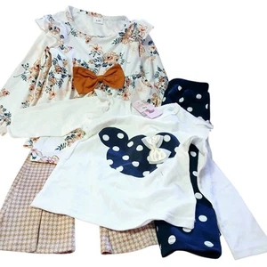 TODDLER GIRLS 2T 3T LONG SLEEVE TOPS AND PANTS SETS LOT OF 2 - Picture 1 of 6