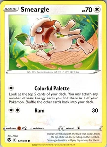 Smeargle 137/195 Common Regular SWSH12: Silver Tempest NM - Picture 1 of 2