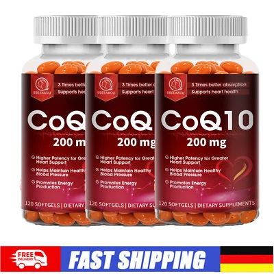 BBEEAAUU 360 Kapseln CoQ10 Coenzym Q10 200mg für kardiovaskuläre Herz Gesundheit Ausdauer