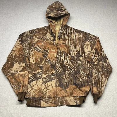 Vintage Pella Realtree Men's Jacket Size 2XL Hunting Hooded Full Zip Nature Camo - Image 1 of 4