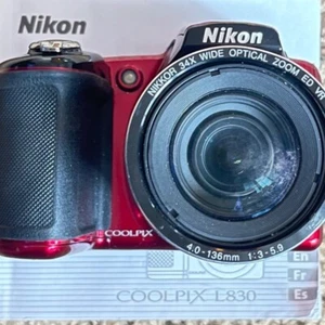 Nikon Coolpix L830 34x Optical Zoom Wide HD Digital Camera Red with Manual - Bild 1 von 10