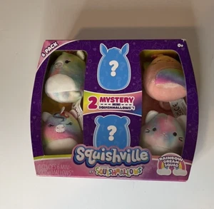 Squishville by Squishmallow 6pc Mini Plush Rainbow Dream Squad 2” animal toy - Picture 1 of 7