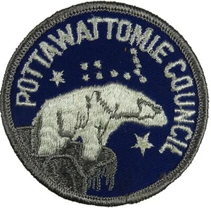 Pottawattomie Council Twill Patch GRY Bdr (SK344) - Picture 1 of 1