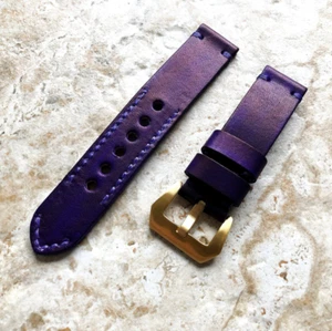 Correa de cuero púrpura hecha a mano para reloj inteligente Google Pixel Watch 3 45 mm -A22 - Imagen 1 de 6