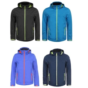 Softshell Jacke Herren Softshelljacke Männer abnehmbarer Kapuze Icepeak Blau - Bild 1 von 4