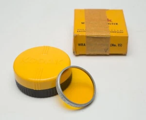 MINT! Kodak Series V (5) Wratten G Filter No. 15 (Deep Yellow) B&W Contrast 30mm - Picture 1 of 9
