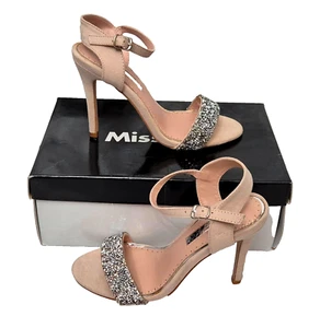 MISS KG Womens Lovely Cherry Nude Suedette Strappy Shoes EU 36 UK 3 MRRP £79 - Picture 1 of 9
