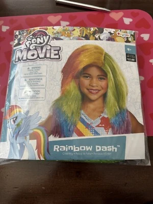HALLOWEEN Rainbow Dash CHILD Wig Costume My Little Pony The Movie- NEW - Image 1 of 4