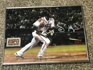 Foto autografiada firmada por Jason Heyward de 16x20 de los Bravos - Imagen 1 de 4