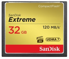 32GB SanDisk EXTREME Compact Flash Card CF - UDMA 7 - VPG 20 - 120MB/s